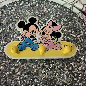 Disney Mickey and Minnie Mouse Wall Hook - Yellow and Pink hanger wall baby
